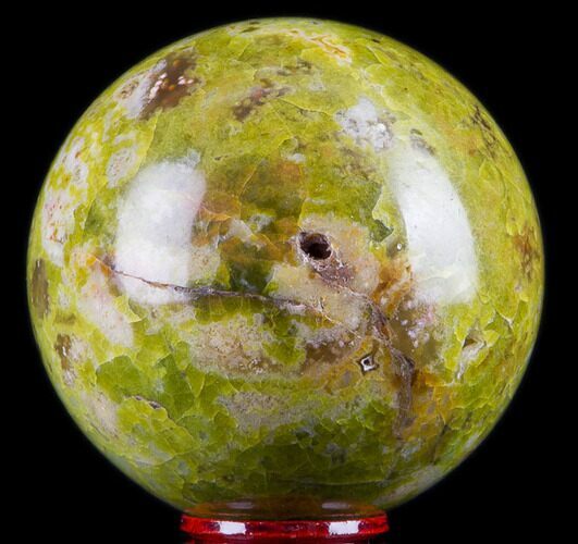 Polished Green Opal Sphere - Madagascar #78764